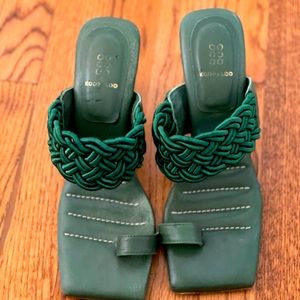 Green Open Toe Shoes